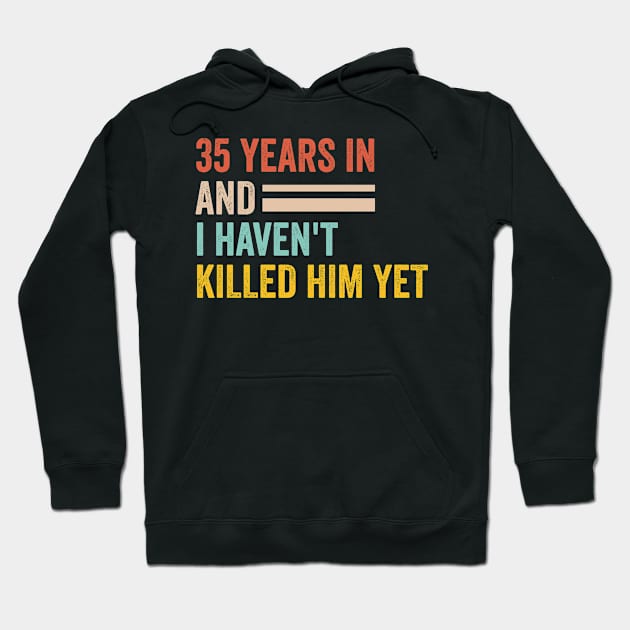 35th year wedding anniversary-34 Years Of Marriage Gift Hoodie by madani04